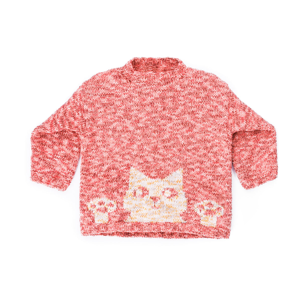 Purrfect Knit Pullover made using Bernat yarn
