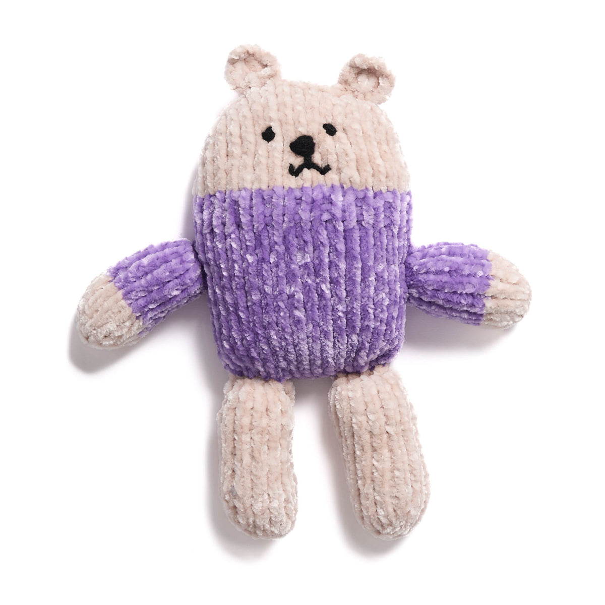 Knit Velvet Bears made using Bernat yarn
