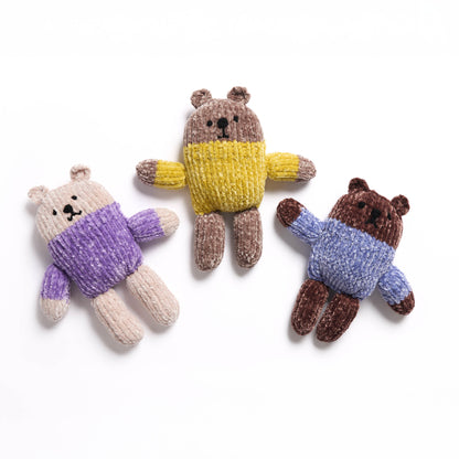 Bernat Knit Velvet Bears Knit Velvet Bears made using Bernat yarn