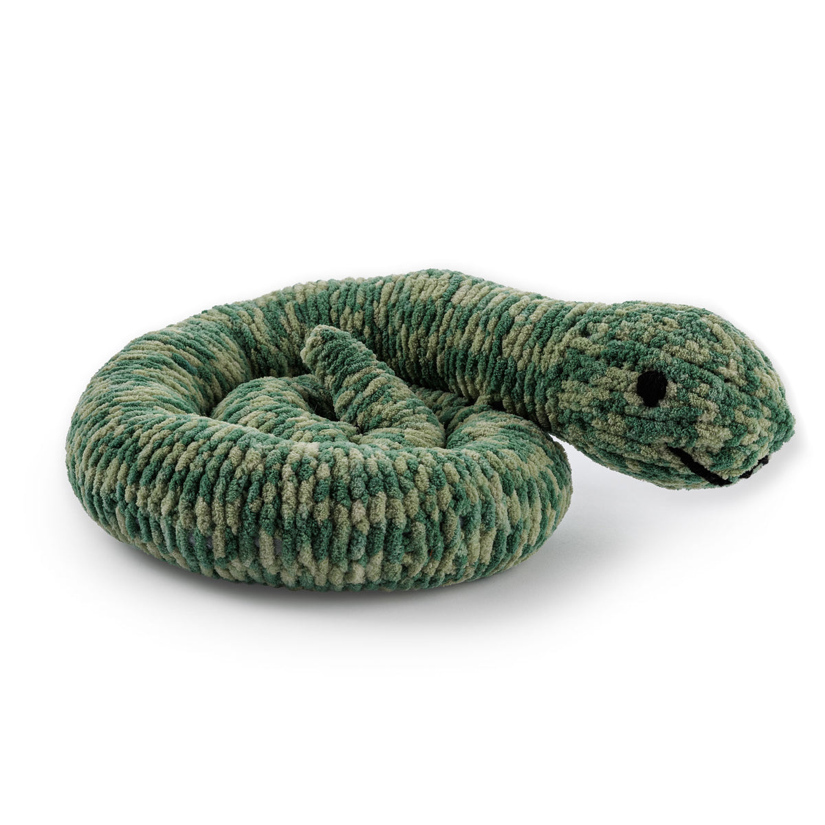Knit Pillow Python made using Bernat yarn