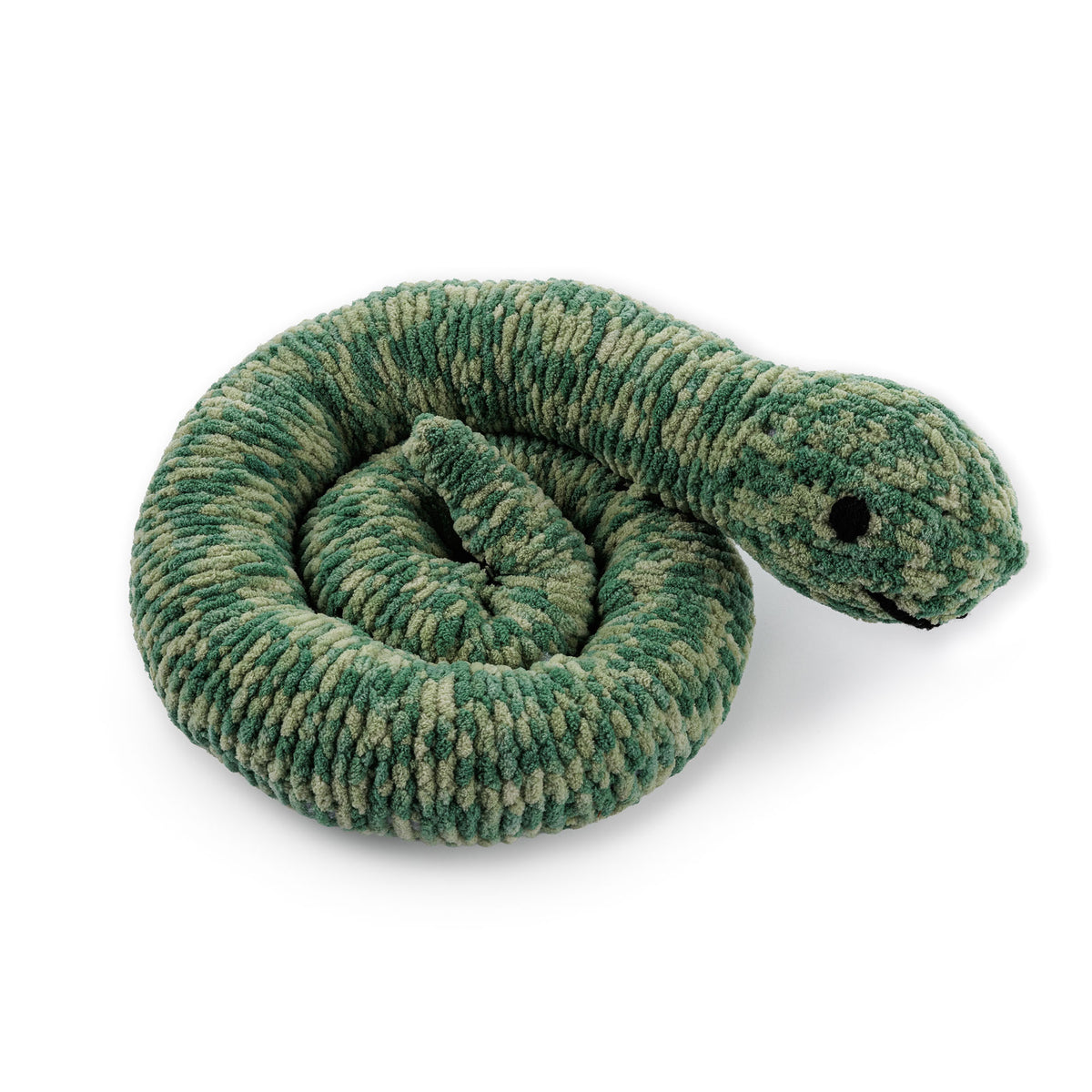 Knit Pillow Python made using Bernat yarn