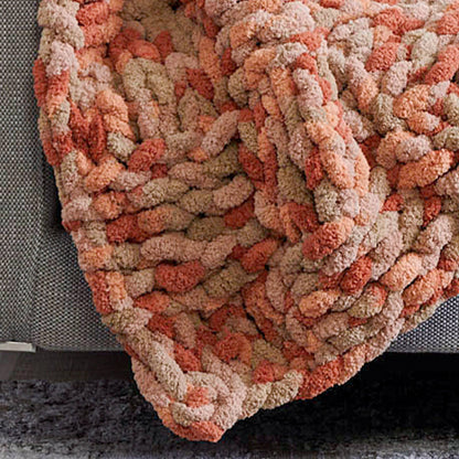 Bernat Knit Big Basketweave Blanket Clay Caramel