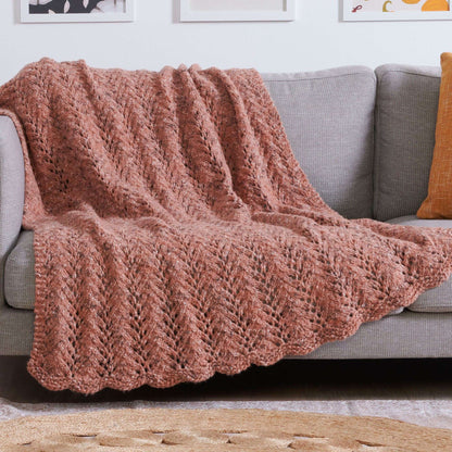 Bernat Knit Lace Blanket Knit Blanket made in Bernat Felted Yarn