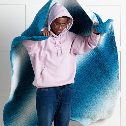 Bernat Cozy Corners Knit Blanket Deep Teal