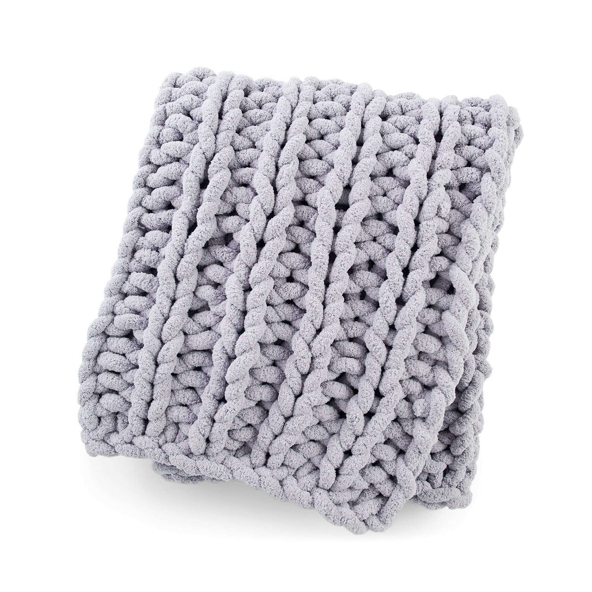 Knit Blanket made in Bernat Blanket Bigger Yarn