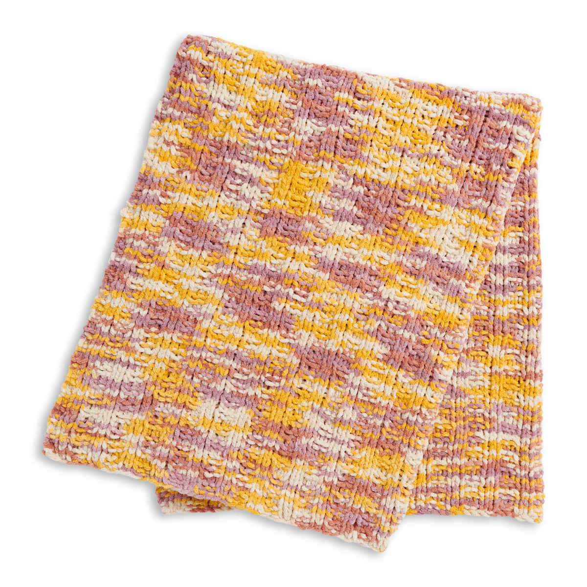 Knit Blanket made in Bernat Blanket Yarn