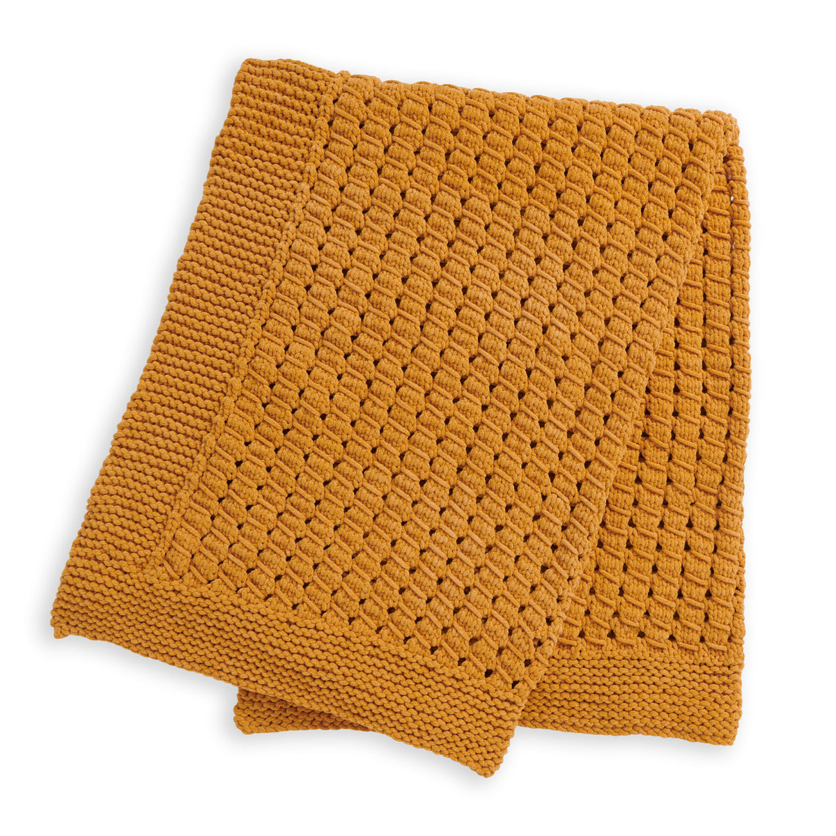 Knit Blanket made in Bernat Plush Yarn