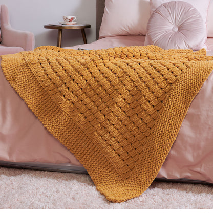 Bernat Do the Twist Knit Blanket Knit Blanket made in Bernat Plush Yarn