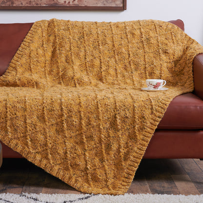 Bernat Diamond Texture Knit Blanket Knit Blanket made in Bernat Felted Yarn