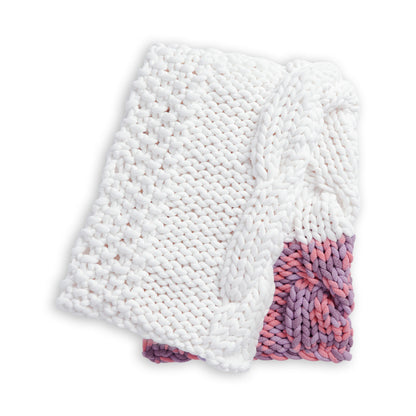 Bernat Conspicuous Cable Knit Lapghan Knit Lapghan made in Bernat Yarn