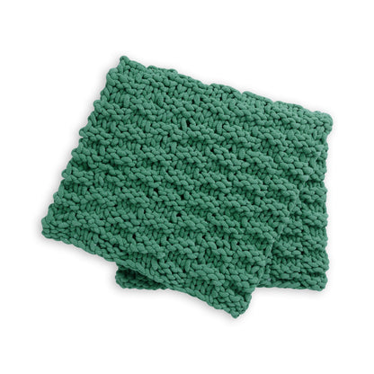 Bernat Big Plush Basketweave Knit Blanket Knit Blanket made in Bernat Plush Big Yarn