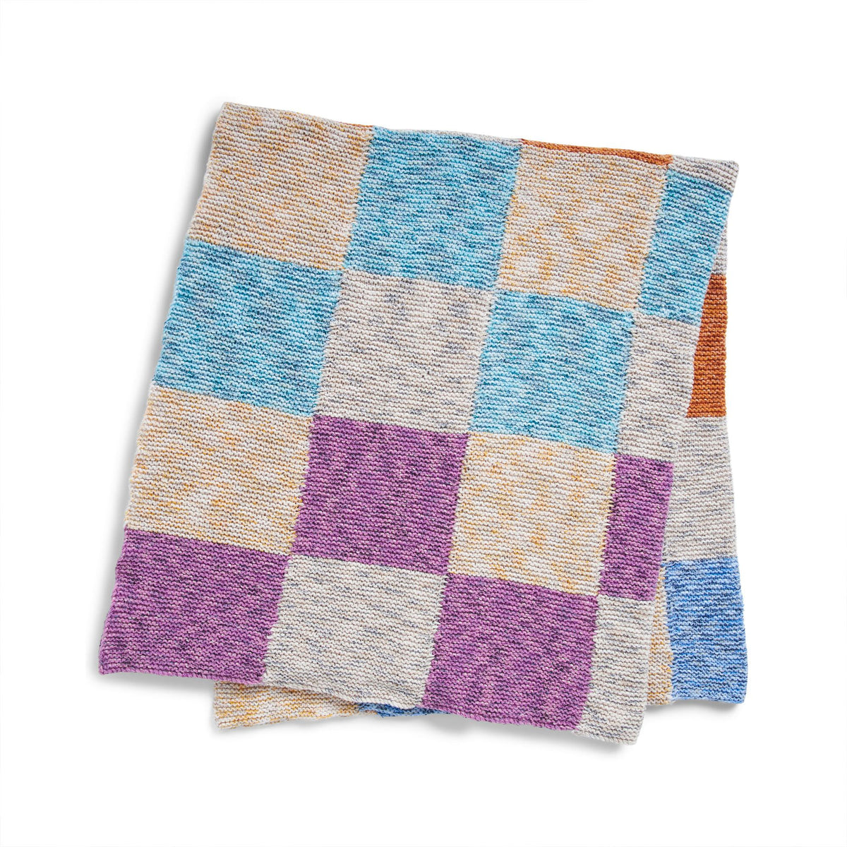 Knit Blanket made in Bernat Lattice Yarn
