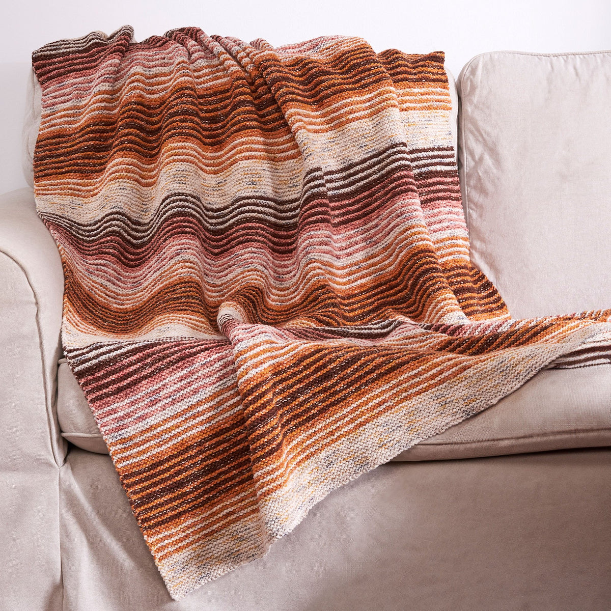 Knit Blanket made in Bernat Lattice Yarn