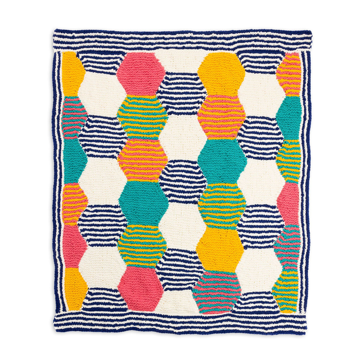 Knit Blanket made in Bernat Blanket Yarn
