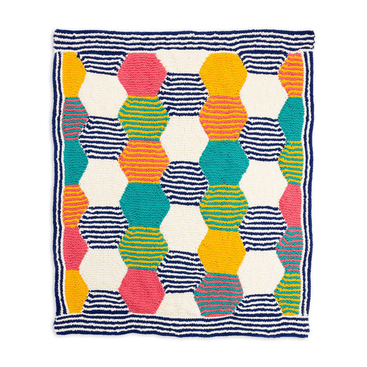 Knit Blanket made in Bernat Blanket Yarn
