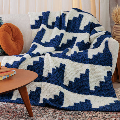 Bernat Silk Shadow Geometric Knit Blanket Bernat Silk Shadow Geometric Knit Blanket