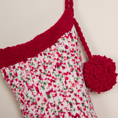 Bernat Bobble and Shine Knit Stocking Holiday Dot