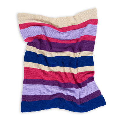 Bernat Knitting In Stripes Blanket Knitting In Stripes Blanket made using Bernat yarn