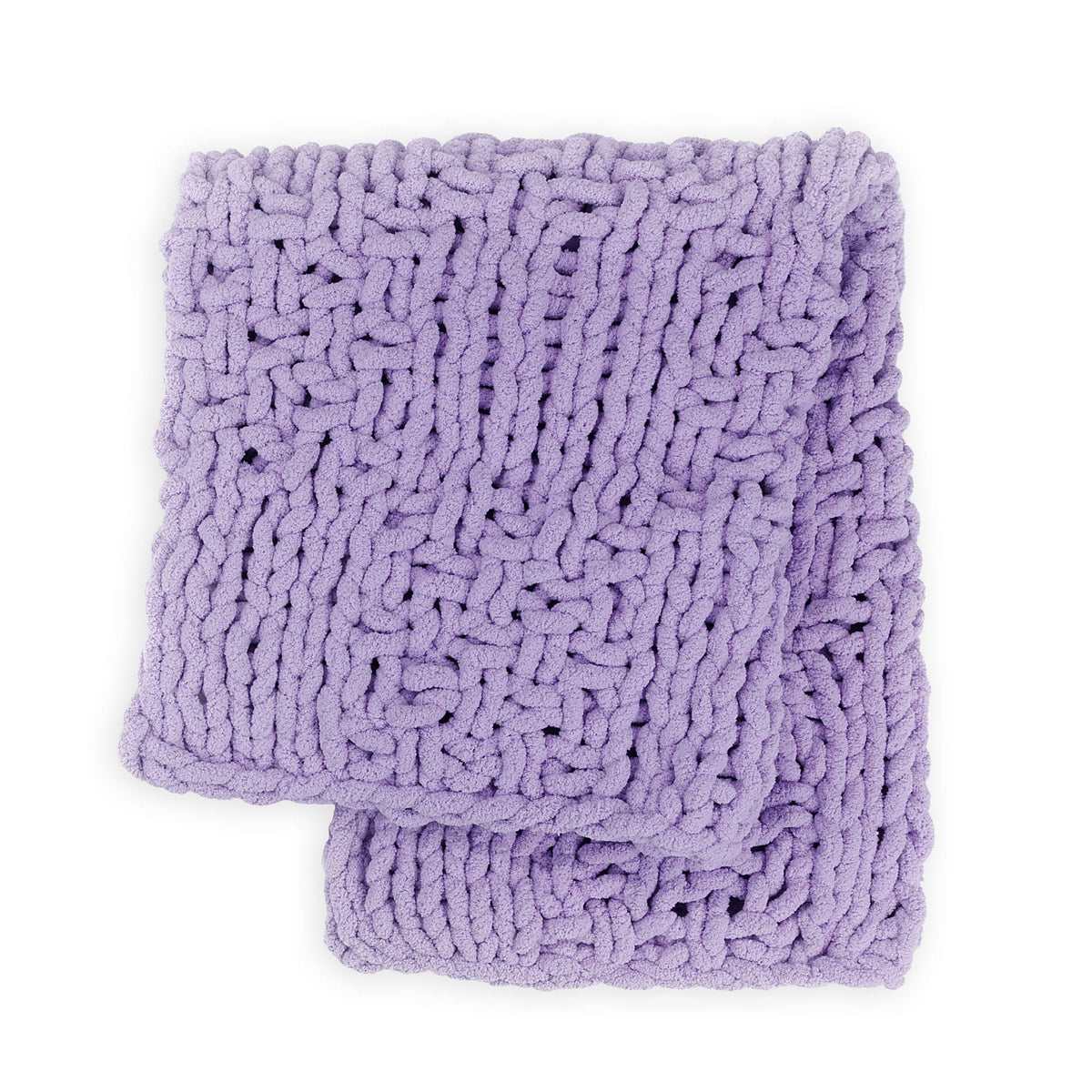 Blanket Big Basketweavy Knit Blanket made using Bernat yarn