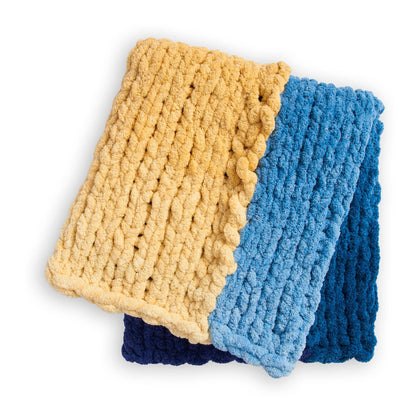 Bernat Knit in Strips Striped Blanket Knit In Strips Striped Blanket made using Bernat yarn