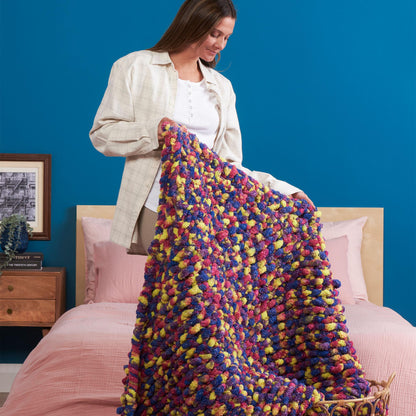 Bernat Cosmic Corner to Corner Knit Blanket Cosmic Corner To Corner Knit Blanket made using Bernat yarn