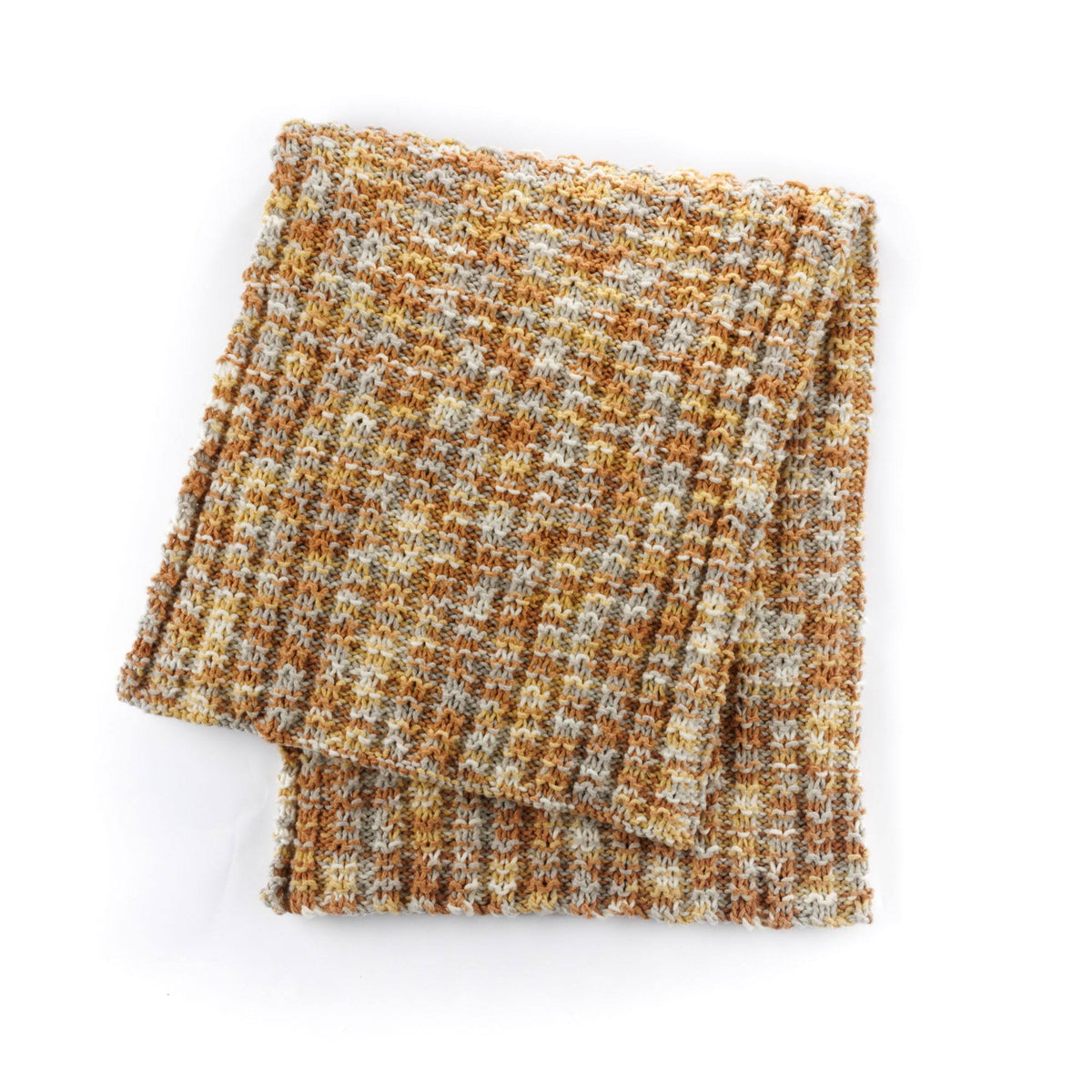 Waffle Texture Knit Blanket made using Bernat yarn