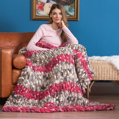 Bernat Celestial Stripes Knit Blanket Celestial Stripes Knit Blanket made using Bernat yarn