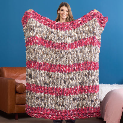 Bernat Celestial Stripes Knit Blanket Celestial Stripes Knit Blanket made using Bernat yarn