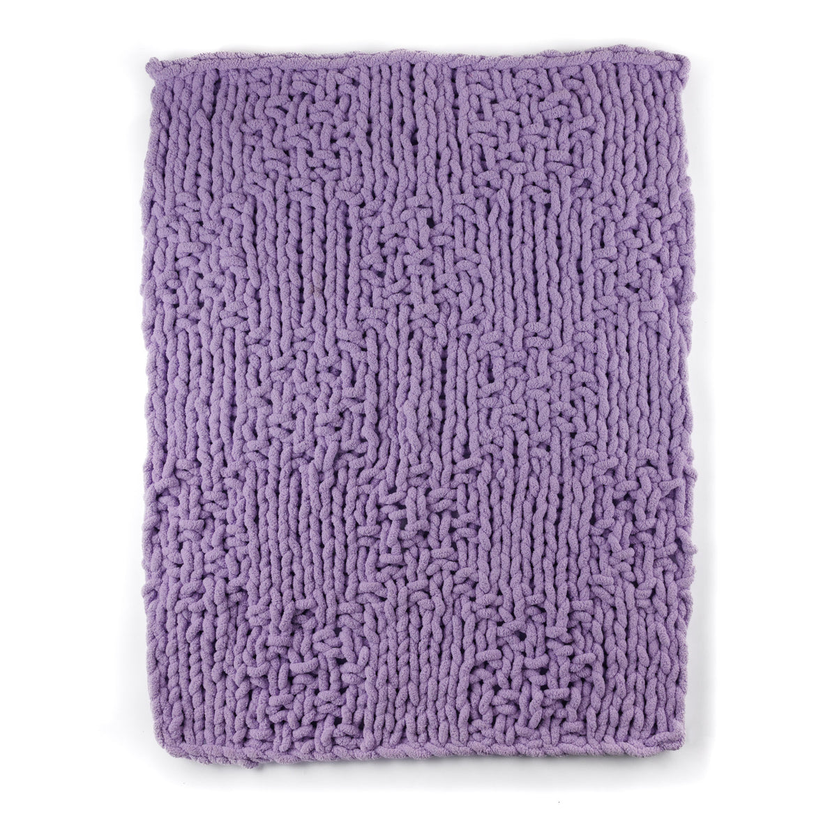 Irish Moss Basketweave Knit Blanket made using Bernat yarn