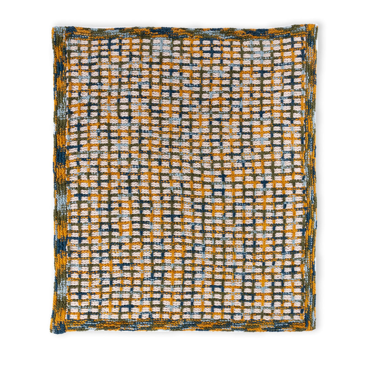 Slip Grid Harmony Knit Blanket made using Bernat yarn