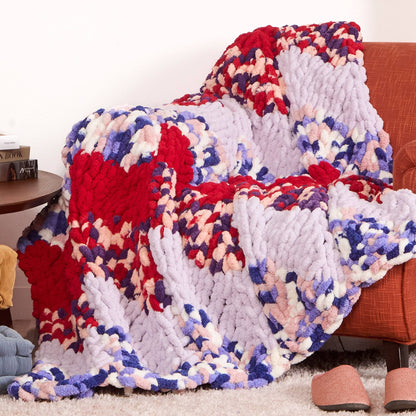 Bernat Great Big Knit Quilt Blanket Great Big Knit Quilt Blanket made using Bernat yarn
