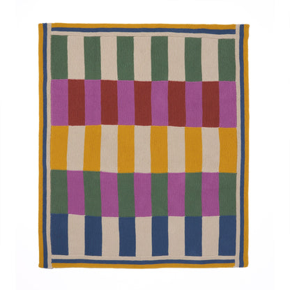 Bernat Harmonious Stripes Garter Knit Blanket Harmonious Stripes Garter Knit Blanket made using Bernat yarn