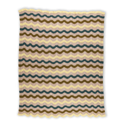 Bernat Old Shale Ridged Knit Blanket Old Shale Ridged Knit Blanket made using Bernat yarn