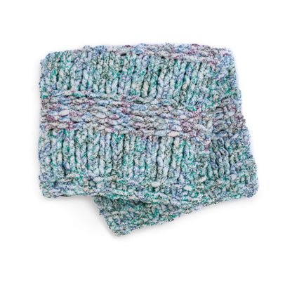 Bernat Serenity Stripes Knit Blanket Serenity Stripes Knit Blanket made using Bernat yarn