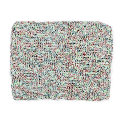 Bernat Bold Knit Textured Check Blanket Bold Knit Textured Check Blanket made using Bernat yarn