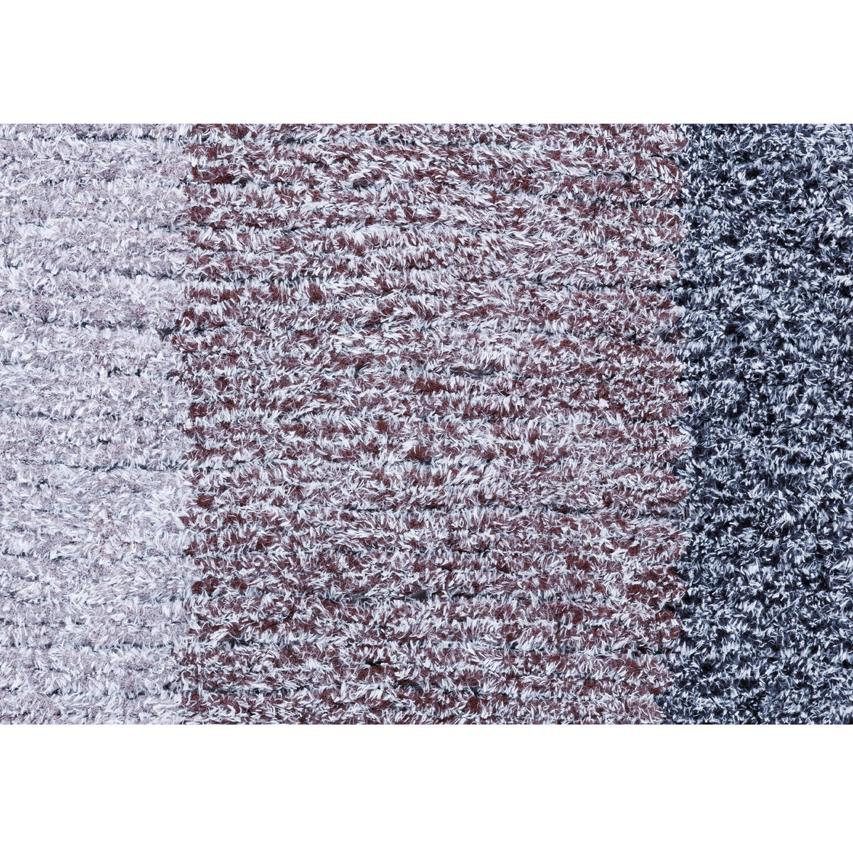Fluffy Shades Knit Blanket made using Bernat yarn
