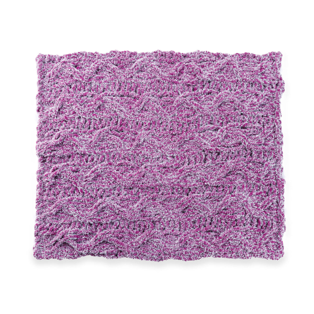 Shadow Cable Blanket made using Bernat yarn