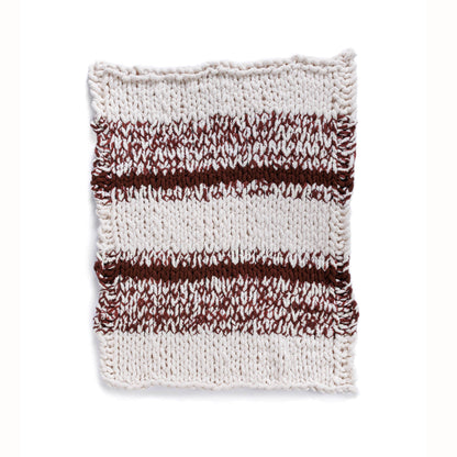 Bernat Simple Striping Table Knit Blanket Simple Striping Table Knit Blanket made using Bernat yarn