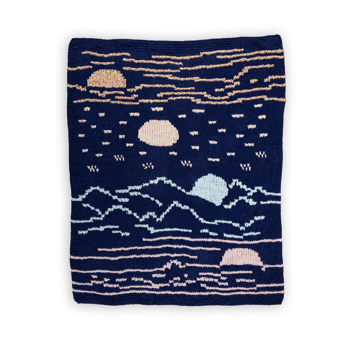 Sunkissed Knit Blanket made using Bernat yarn