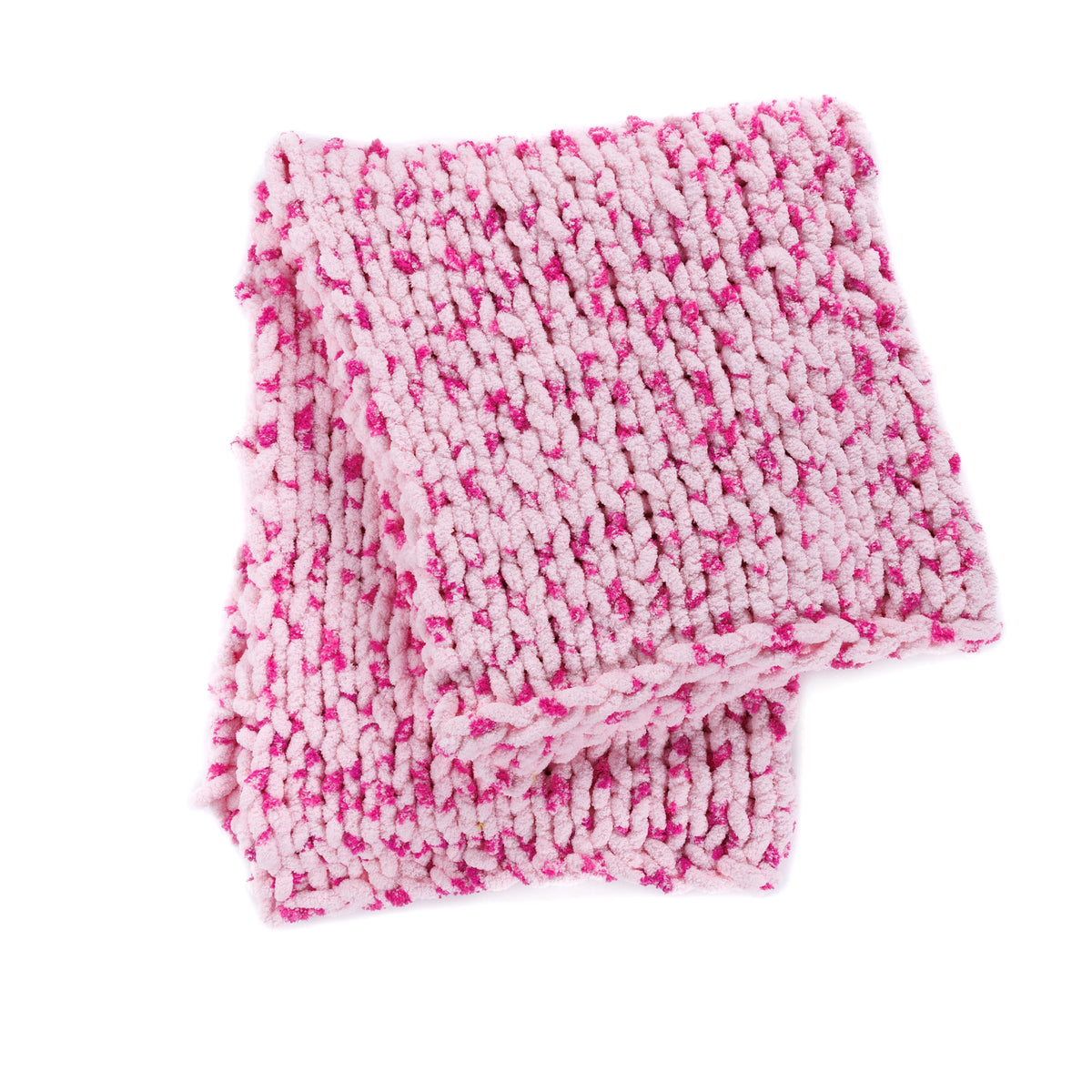 Signature Stitch Knit Blanket made using Bernat yarn