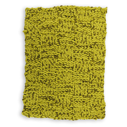 Bernat Woven Warmth Knit Blanket Woven Warmth Knit Blanket made using Bernat yarn on a white background