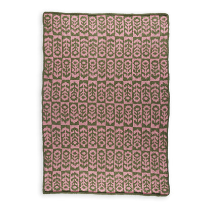 Bernat Cottage Blooms Knit Blanket Cottage Blooms Knit Blanket made using Bernat yarn