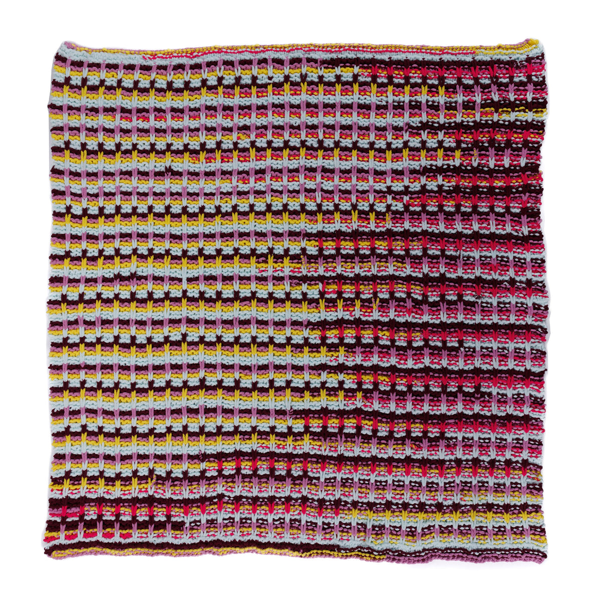 Slip Up Knit Blanket made using Bernat yarn