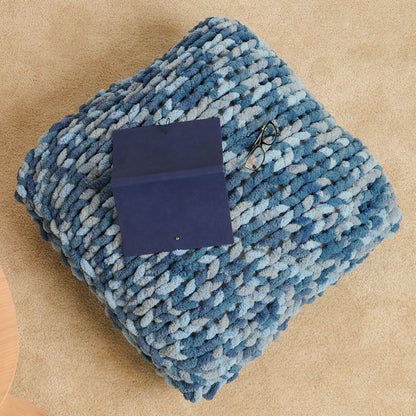 Bernat Stocking Stitch Table Knit Floor Pillow Stocking Stitch Table Knit Floor Pillow made using Bernat yarn