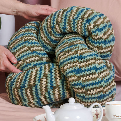 Bernat Plush Friendship Knot Knit Pillow Knit Pillow made in Bernat Plush Yarn