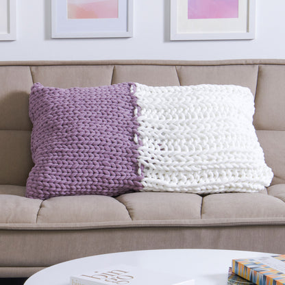 Bernat Big Snuggle Knit Pillow Knit Pillow made in Bernat Yarn