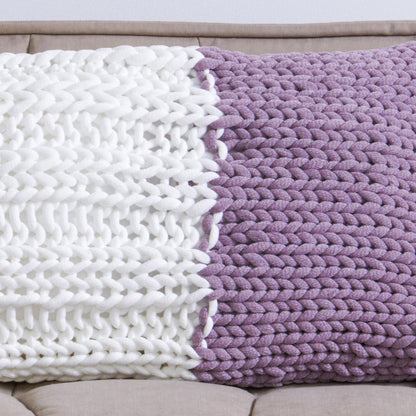 Bernat Big Snuggle Knit Pillow Knit Pillow made in Bernat Yarn