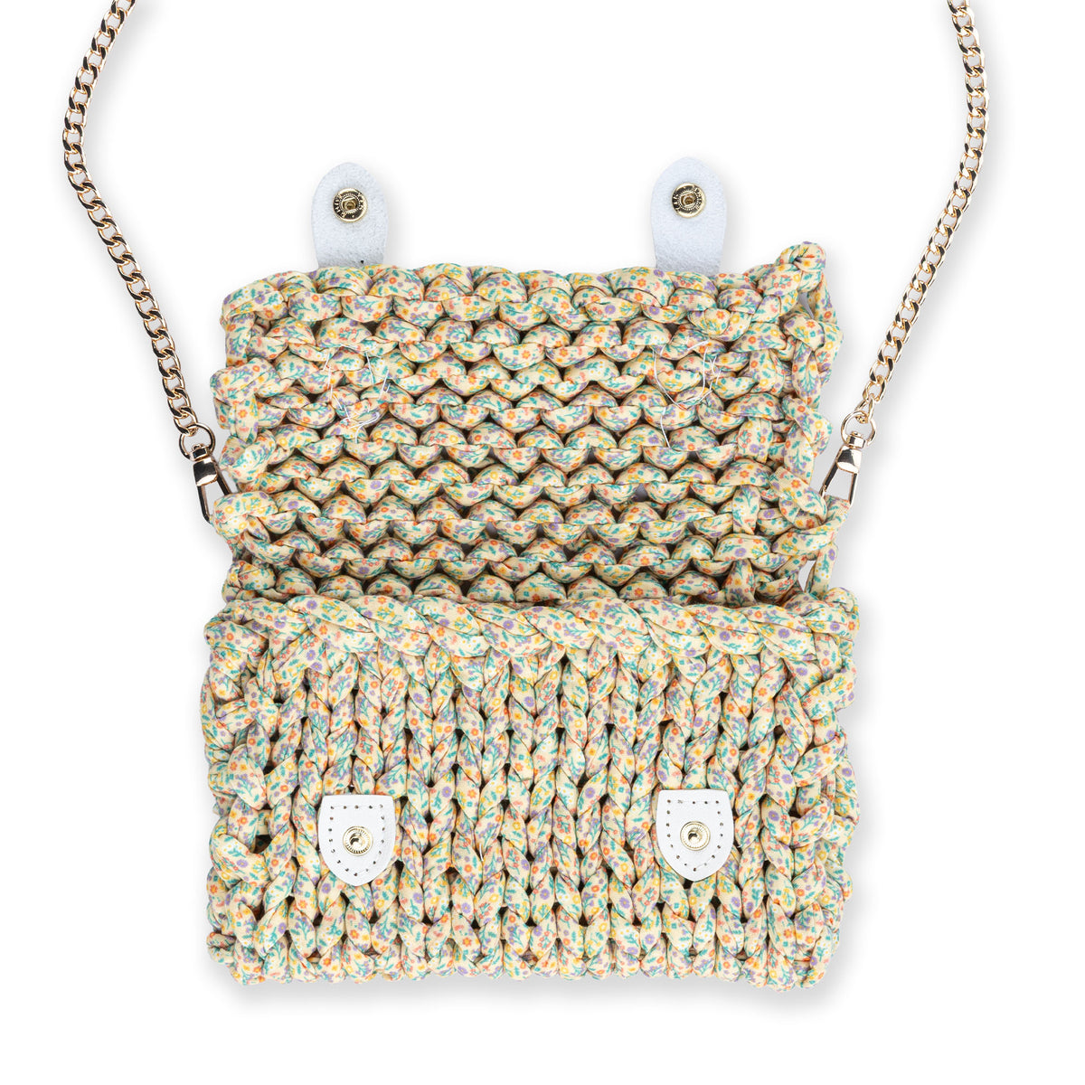 Spring In Your Step Knit Bag made using Bernat yarn