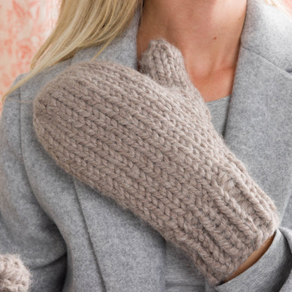 Bernat In a Snap Knit Mittens In A Snap Knit Mittens made using Bernat yarn