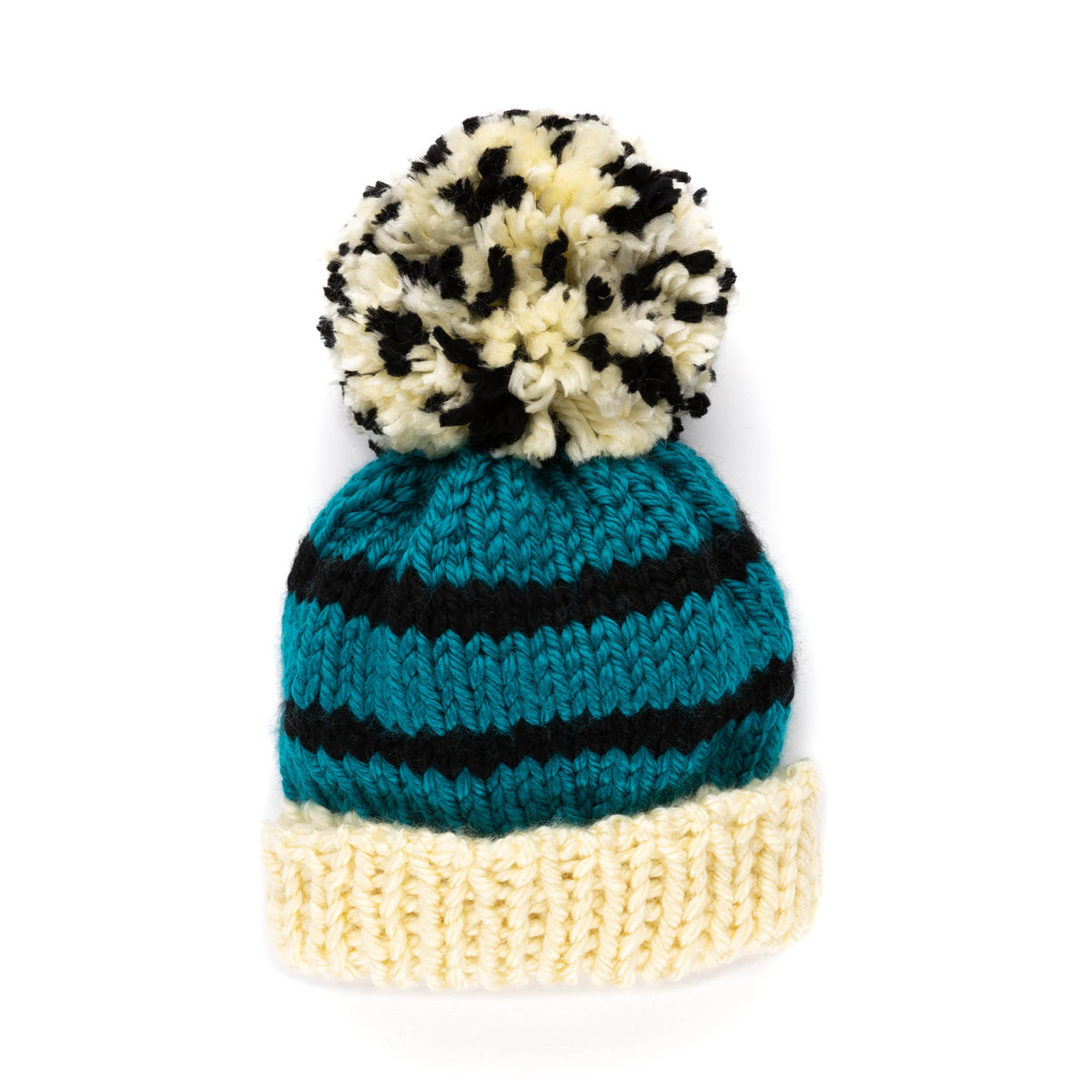 The Homeroom Knit Hat made using Bernat yarn